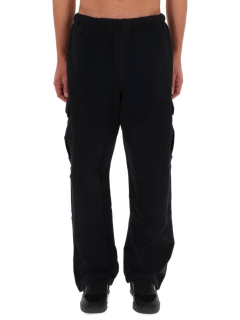 VERSACE JEANS COUTURE COTTON CARGO JOGGER PANTS WITH LOGO PLAQUE