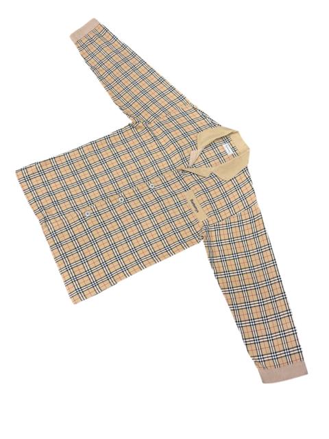 Burberry Vintage BURBERRYS' Nova Check Longsleeve Pajama Shirt