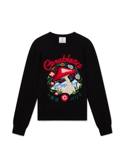 CASABLANCA Cotton Embroidered Mushroom Jumper