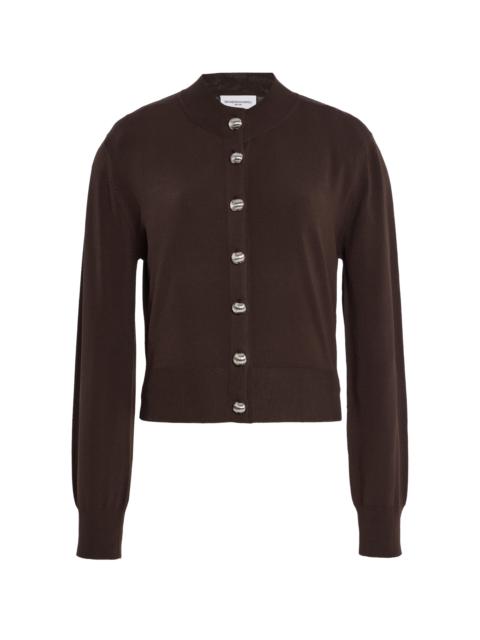 BRANDON MAXWELL The Aubrey Knit Cardigan brown