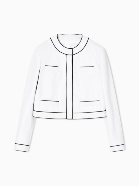 EMPORIO ARMANI SEMI-ANILINE LAMBSKIN NAPPA LEATHER JACKET