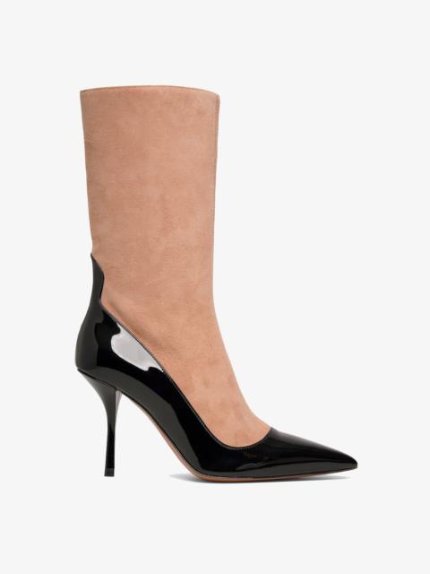 Alaïa Short Boot 90 black and beige short boots