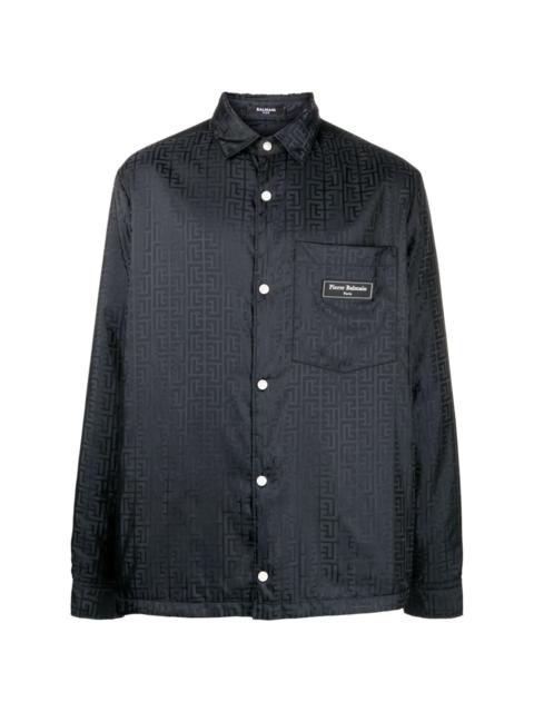 Balmain monogram-pattern shirt
