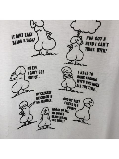 Other Designers Vintage - 90’s Dick T Shirt Funny it ain’t easy being a dick (A48)
