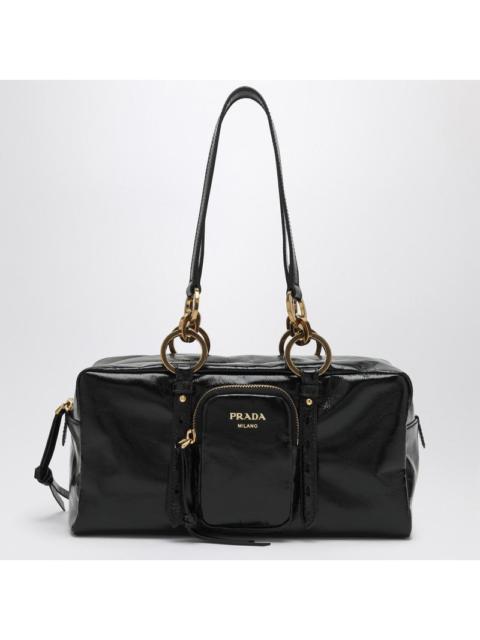 Prada Prada Medium Black Leather Dangle Bag Women