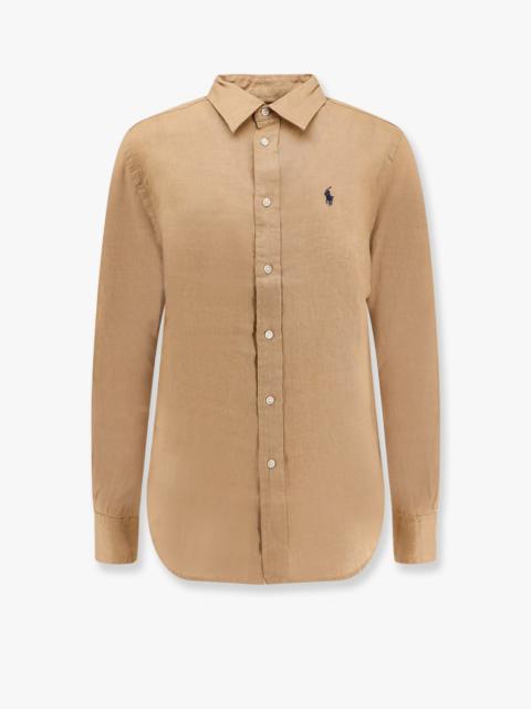 POLO RALPH LAUREN - Polo Ralph Lauren Linen Shirt With Logo Embroidery