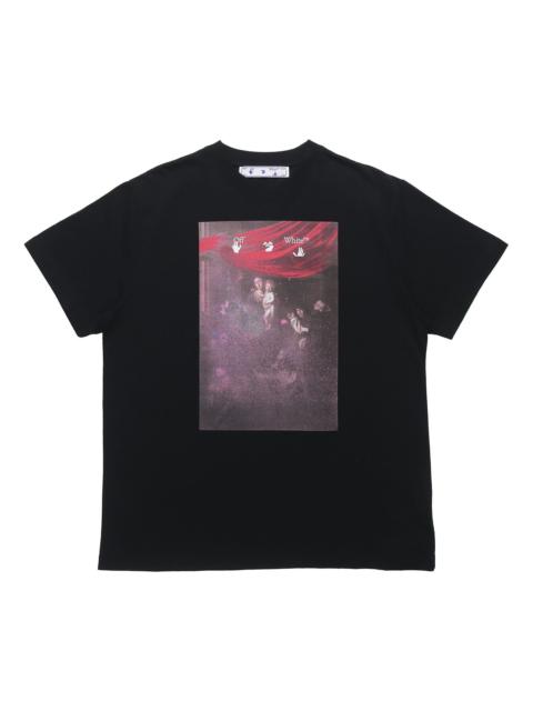 Off-White Off-White Pattern Arrow Printing Loose Fit Short Sleeve Black OMAA038S21JER0051001