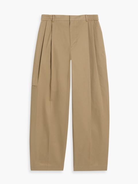 Other Designers Tapered cotton-blend twill pants