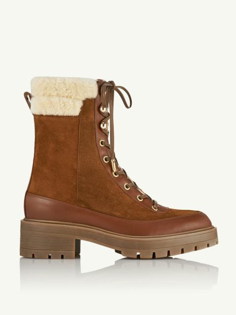 AQUAZZURA Very Cortina Shearling Bootie