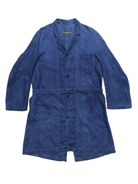 Vintage Garment Reproduction Of Workers Indigo Trenchcoat