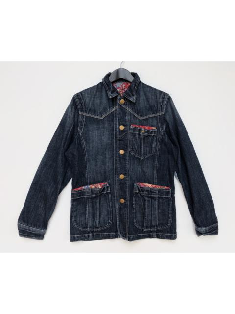 Other Designers Takeo Kikuchi - JAPANESE BRAND TAKEO KIKUCHI KIMONO PATCH DENIM JACKET