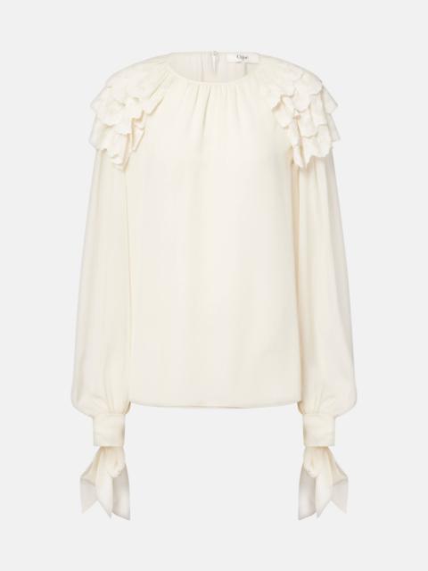 Chloé Ruffled silk blouse