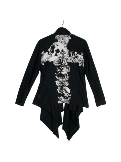 Other Designers Vintage - Vintage Xfrm Skull Punk Seditionaries Cardigan Shawl Collar