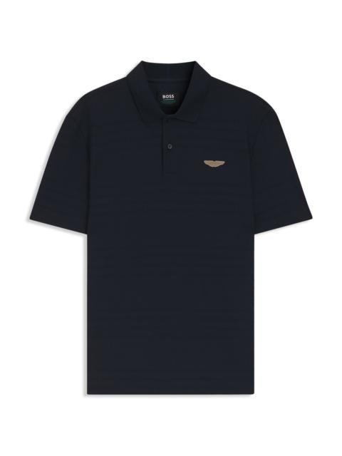 BOSS BOSS X ASTON MARTIN POLO SHIRT IN COTTON JACQUARD