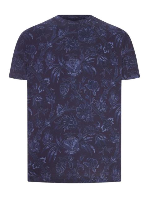 Etro Etro Men Cotton Jersey T-Shirt With Floral Paisley Pattern