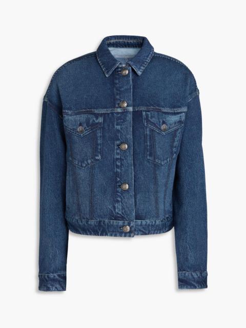 rag & bone Miramar denim-effect print cotton-fleece jacket