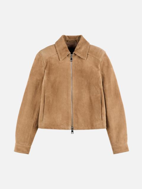HOGAN Cropped jacket in suede