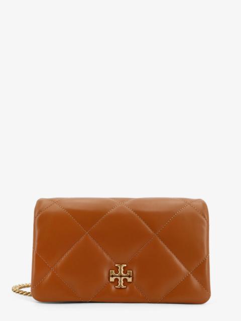 TORY BURCH Tory Burch Kira Matelassé Leather Shoulder Bag Brown
