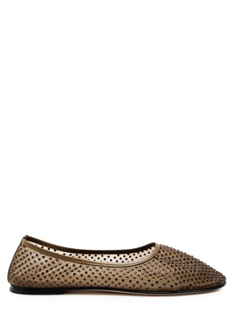 Dear Frances Balla Crystal-embellished Mesh Ballet Flats