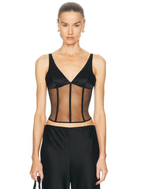 KIKI DE MONTPARNASSE Soie Corset Tank Top