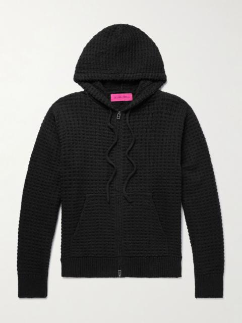 The Elder Statesman Nora Cotton Zip-Up Hoodie Black