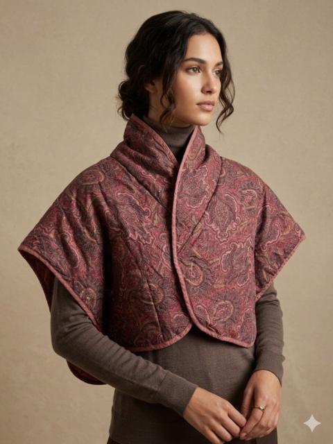 CELINE Celine Down Puffer Poncho Paisley