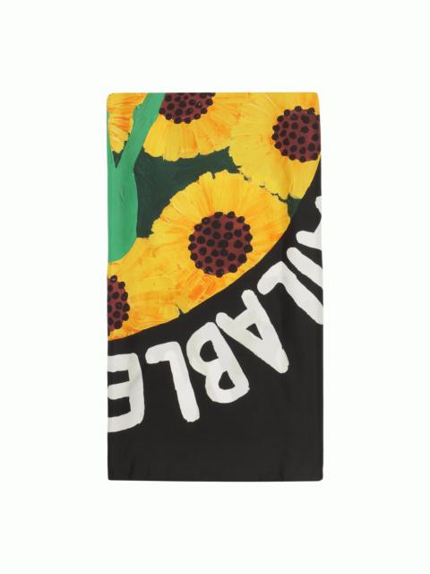 Walter Van Beirendonck AVAILABLE IN SPACE SILK SCARF - BLACK