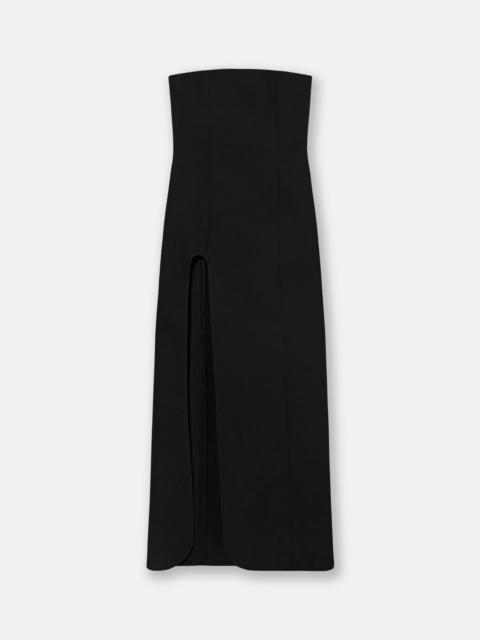 Strapless Leg Slit Maxi Dress