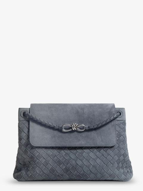Bottega Veneta Bottega Veneta Andiamo Messenger Suede Bag Grey