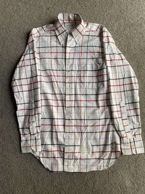 Thom Browne checkered button up shirt