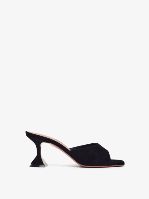 Amina Muaddi Lupita 70 black suede slippers