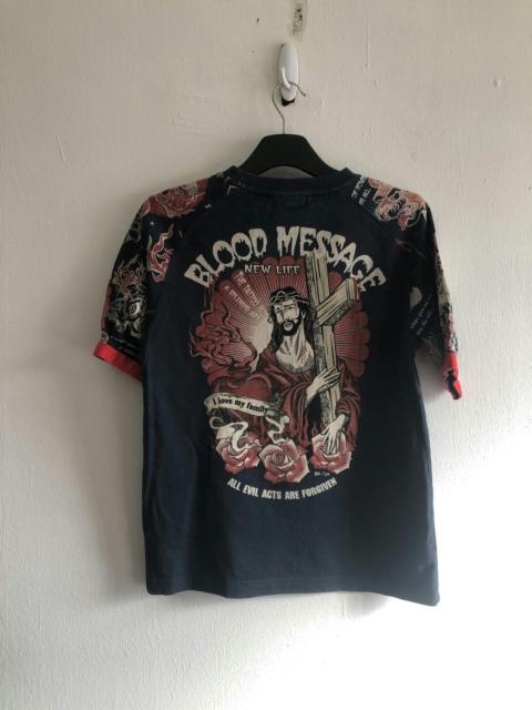Other Designers TEDMAN T Shirt Blood Message Jesus