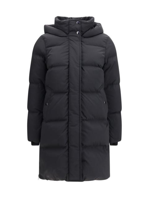 Other Designers Woolrich Kelly Quilted Long Down Jacket Black