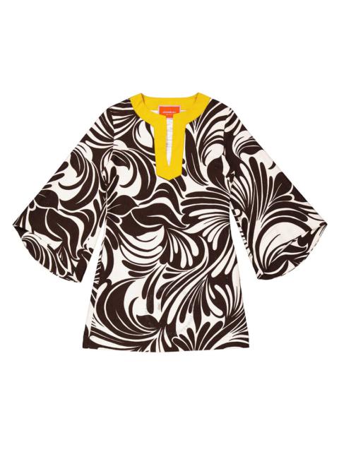 Other Designers La Double J Watermarble Shot Cotton The Kaftan Mini