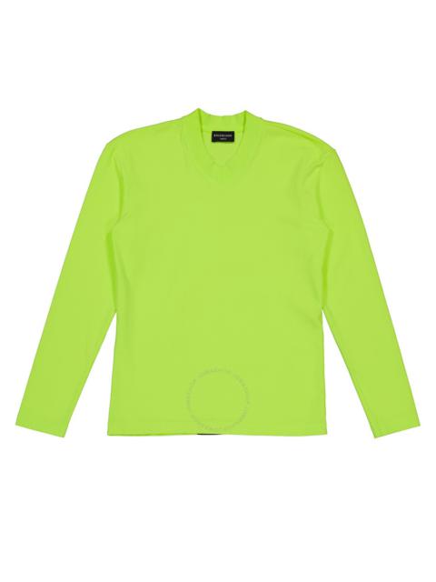 BALENCIAGA Balenciaga Men's Fluo Yellow Crewneck Long-Sleeve Top