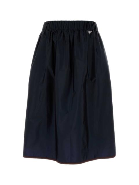 Prada Prada Women Midnight Blue Re-Nylon Skirt