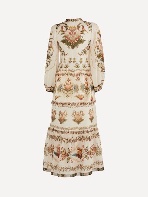 FARM RIO Cream Majestic Hearts Maxi Dress