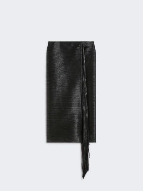 Sportmax Midi skirt with fringes - RUNWAY - BLACK