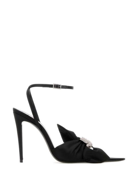 SAINT LAURENT Saint Laurent Women Black Crepe Dove Pumps