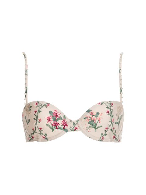 Agua by Agua Bendita Magdalena Floral Bikini Top white