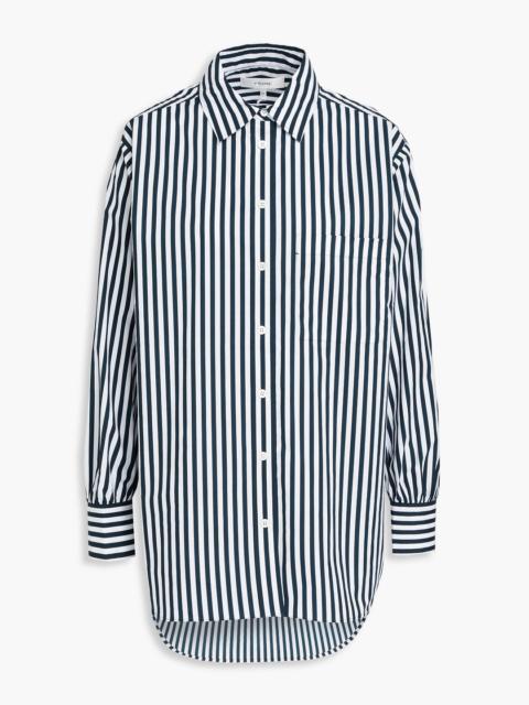FRAME Striped cotton-poplin shirt