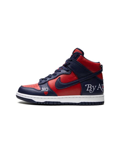 Nike SB Dunk High "Supreme - By Any Means - Navy/Red"