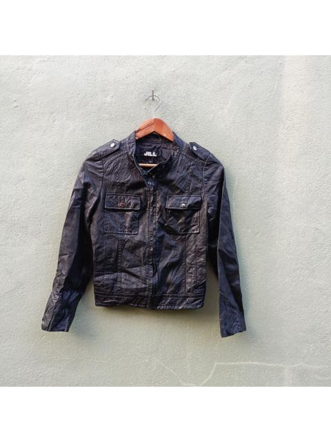 Japanese Brand - Jill Stuart leather zip Jacket