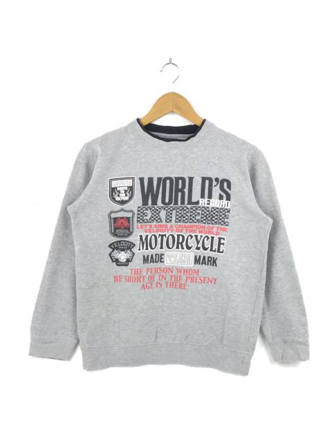 Other Designers Vintage - Vintage Motorcycle Sweatshirt Motorsports Fashion