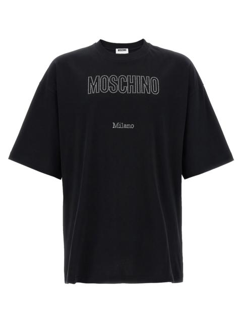 Moschino Moschino Men Rhinestone Logo T-Shirt