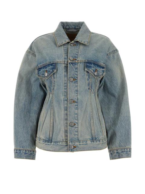 Balenciaga Women Light Blue Denim Hourglass Jacket