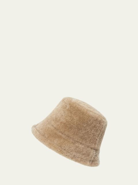 Sheep Shearling Fur Bucket Hat