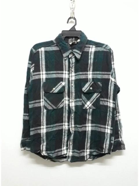 Vintage Fove brother Checkered Green Shirt