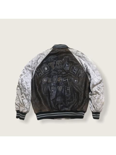 Other Designers Vintage 80’s HOT CREW Leather Varsity Jacket