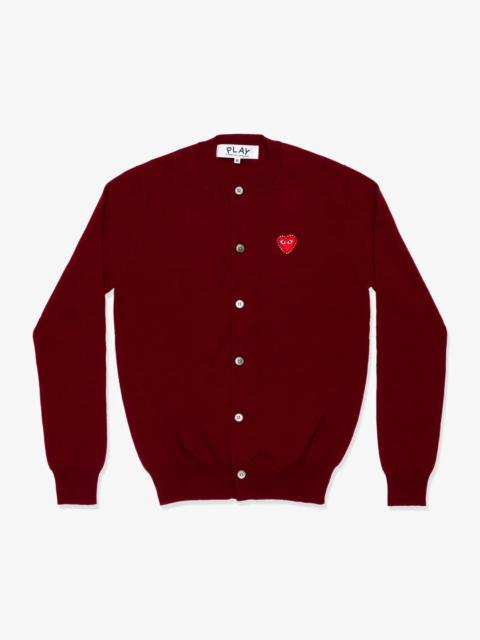 Comme des Garçons PLAY Rhinestone Red Heart Round-Neck Cardigan Unisex